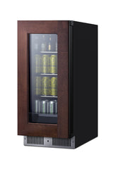 Shallow 18" deep 15" wide undercounter beverage center (Model SDHG1533PNRLHD)
