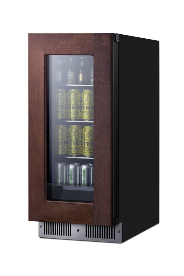 Shallow 18" deep 15" wide undercounter beverage center (Model SDHG1533PNRLHD)