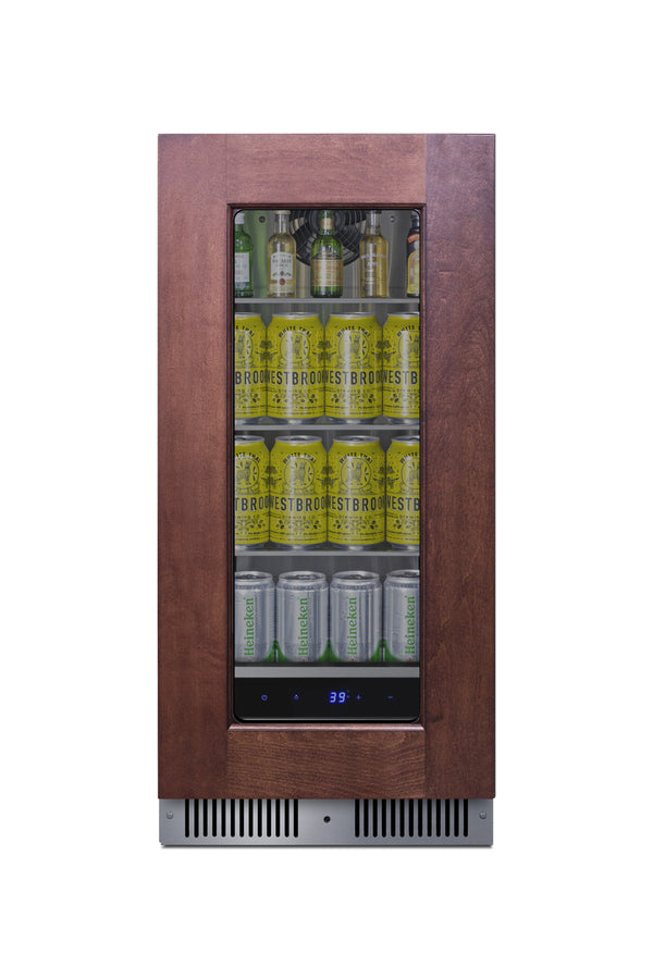 Accucold Shallow 18" deep 15" wide undercounter beverage center (Model SDHG1533PNR)