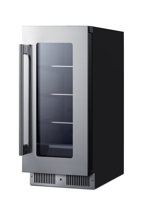 Shallow 18" deep 15" wide undercounter beverage center (Model SDHG1533)