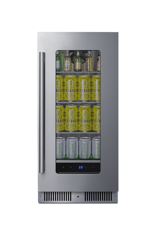 Shallow 18" deep 15" wide undercounter beverage center (Model SDHG1533) Main image
