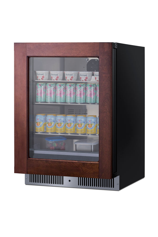 Shallow 18" deep 24" wide undercounter beverage center (Model SDHG2443PNRLHD) - Angle