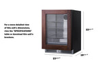 Shallow 18" deep 24" wide undercounter beverage center (Model SDHG2443PNR)
