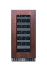 Shallow 18" deep 15" wide undercounter wine cellar (Model SDHW1532PNR)