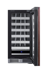 Shallow 18" deep 15" wide undercounter wine cellar (Model SDHW1532PNR)