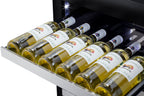 Accucold Shallow 18" deep 24" wide undercounter wine cellar (Model SDHW2442PNRLHD)