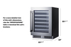 Accucold Shallow 18" deep 24" wide undercounter wine cellar (Model SDHW2442)