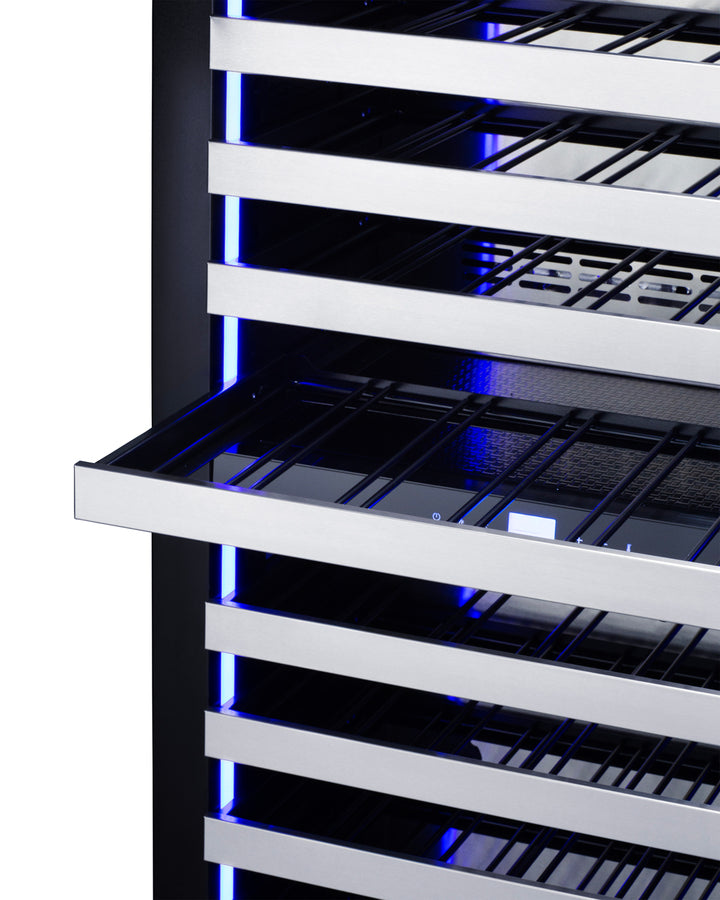 Full-size built-in 24" wide 18" deep 98-bottle dual zone wine cellar (Model SDHWC98)