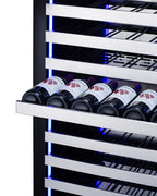 Full-size built-in 24" wide 18" deep 98-bottle dual zone wine cellar (Model SDHWC98)