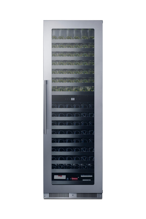 Full-size built-in 24" wide 18" deep 98-bottle dual zone wine cellar (Model SDHWC98)