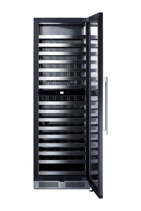 Full-size built-in 24" wide 18" deep 98-bottle dual zone wine cellar (Model SDHWC98)