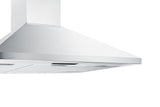36" wide European style convertible wall-mount range hood in stainless steel (Model SEH1536SS)