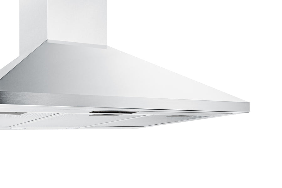 36" wide European style convertible wall-mount range hood in stainless steel (Model SEH1536SS)