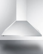 36" wide European style convertible wall-mount range hood in stainless steel (Model SEH1536SS)