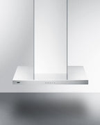 24" wide European style convertible wall-mount range hood in stainless steel, ADA compliant, ADA (Model SEH4624SSADA)