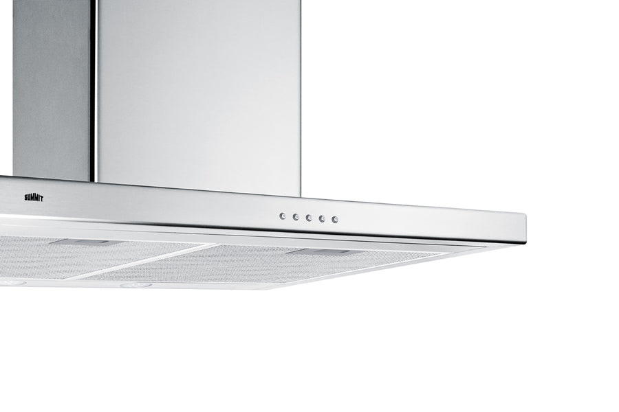 Accucold 30" wide European style convertible wall-mount range hood in stainless steel, ADA (Model SEH4630SSADA)