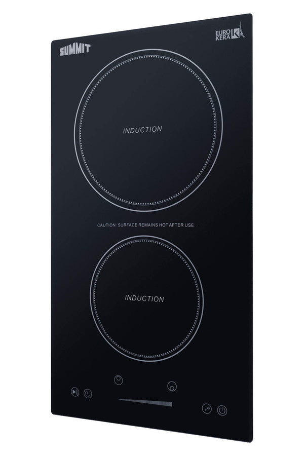 120V 2-burner built-in induction cooktop in black