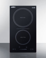 120V 2-burner built-in induction cooktop in black
