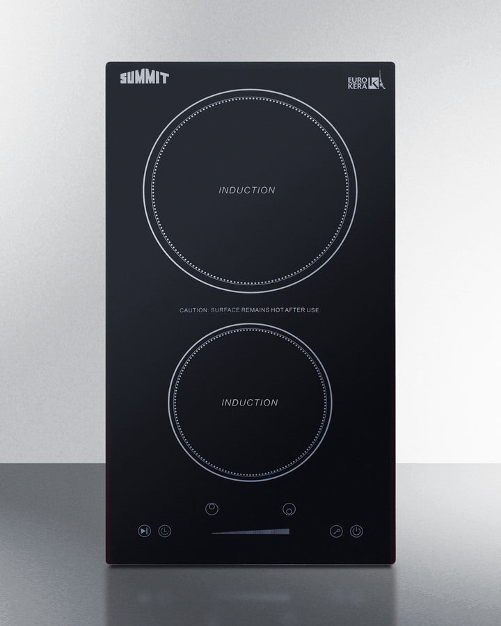120V 2-burner built-in induction cooktop in black