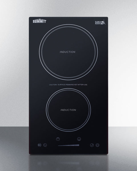 120V 2-burner built-in induction cooktop in black