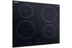 24" 230V 4-burner induction cooktop in black - Angle