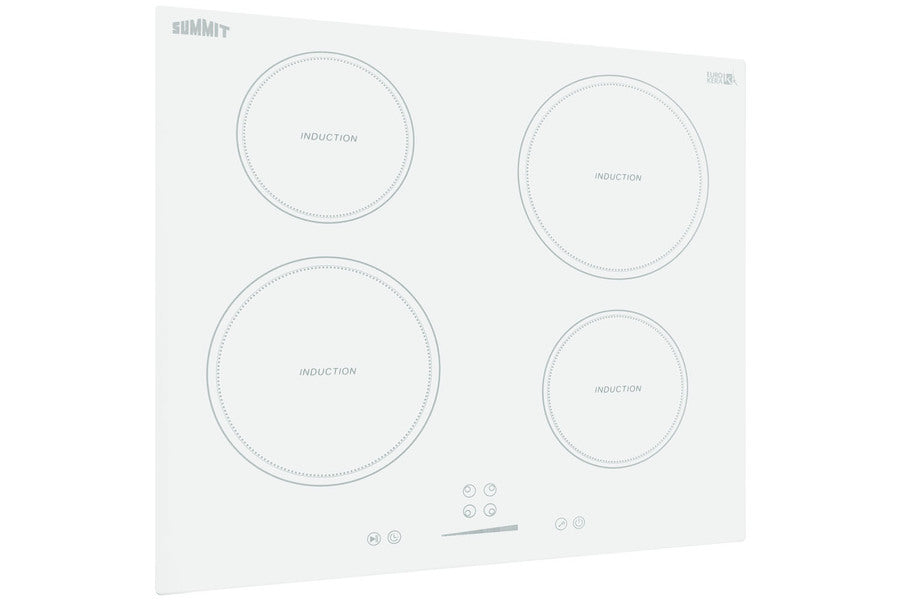 24" 230V 4-burner induction cooktop in white