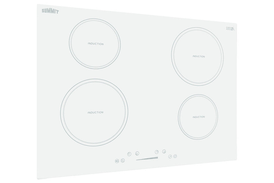 Accucold 30" 230V 4-burner induction cooktop in white