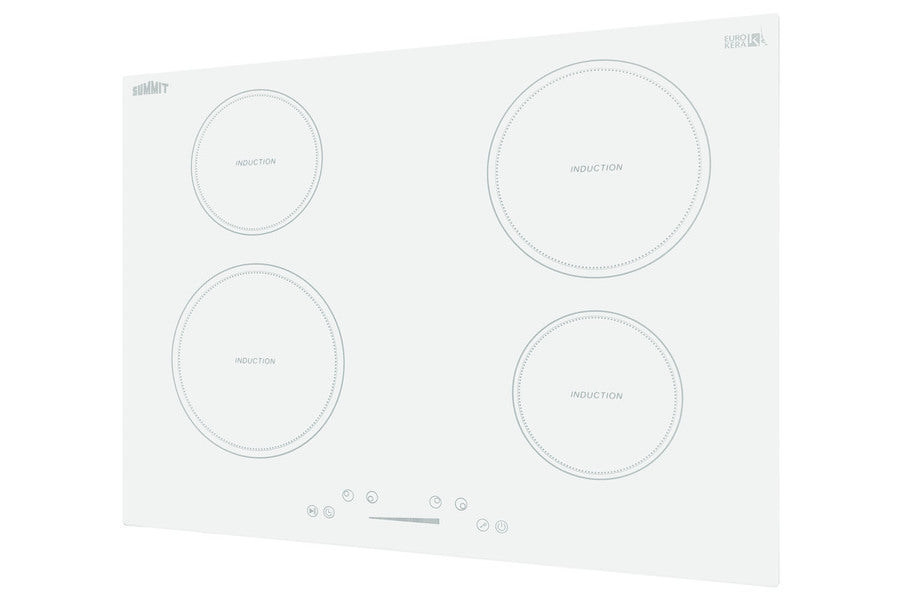 Accucold 30" 230V 4-burner induction cooktop in white
