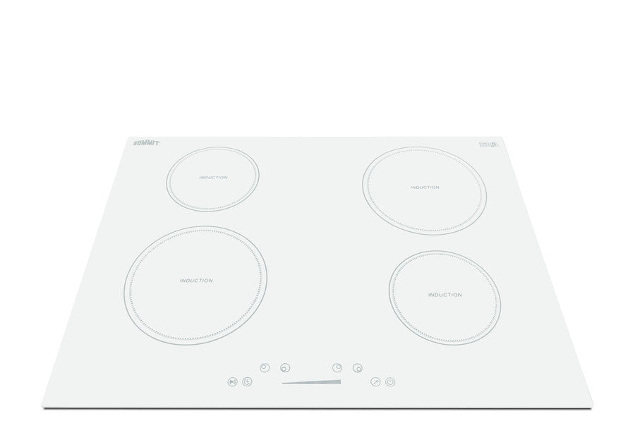Accucold 30" 230V 4-burner induction cooktop in white