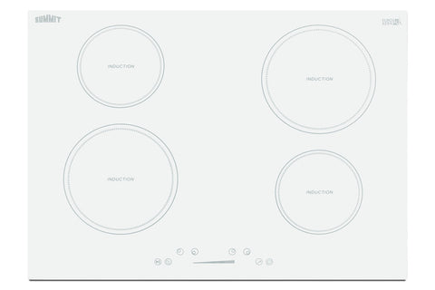 Accucold 30" 230V 4-burner induction cooktop in white