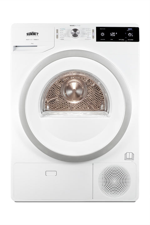 Accucold European 24" wide 220V front-loading heat pump dryer