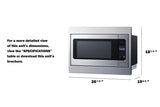 Accucold Built-in microwave with complete trim kit for 27" wide openings