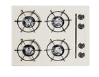 Accucold 24" Wide Open Burner Gas Cooktop in Bisque with Battery Start Ignition