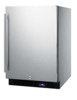 Accucold Frost-free outdoor all-freezer in complete stainless steel, with digital thermostat, LED lighting, and lock; built-in or (Model SPFF51OSCSSIMLHD)