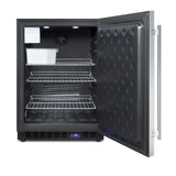 Accucold Frost-free outdoor all-freezer in complete stainless steel, with digital thermostat, LED lighting, and lock; built-in or (Model SPFF51OSCSSIMLHD)