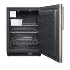Frost-free outdoor all-freezer for built-in or freestanding use with icemaker, panel-ready door, black cabinet, digital 