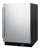 Frost-free outdoor all-freezer for built-in or freestanding use with icemaker, black cabinet, SS door, digital thermosta