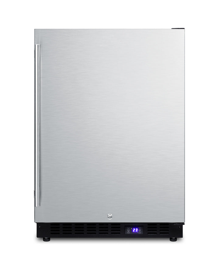 Accucold Frost-free outdoor all-freezer for built-in or freestanding use with icemaker, black cabinet, SS door, digital thermosta (Model SPFF51OSIM)