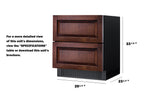 Accucold 30" Wide Built-in Undercounter 2-drawer Outdoor All-refrigerator (Model SPR3032DPNR)