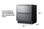 30" Wide Built-in Undercounter 2-drawer Outdoor All-refrigerator (Model SPR3032D)