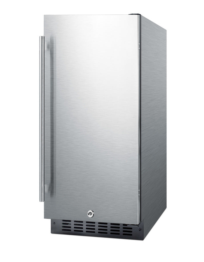 15" Wide Built-in Outdoor Residential Refrigerator in Stainless Steel with Lock and Digital Thermostat (Model SPR316OSCS