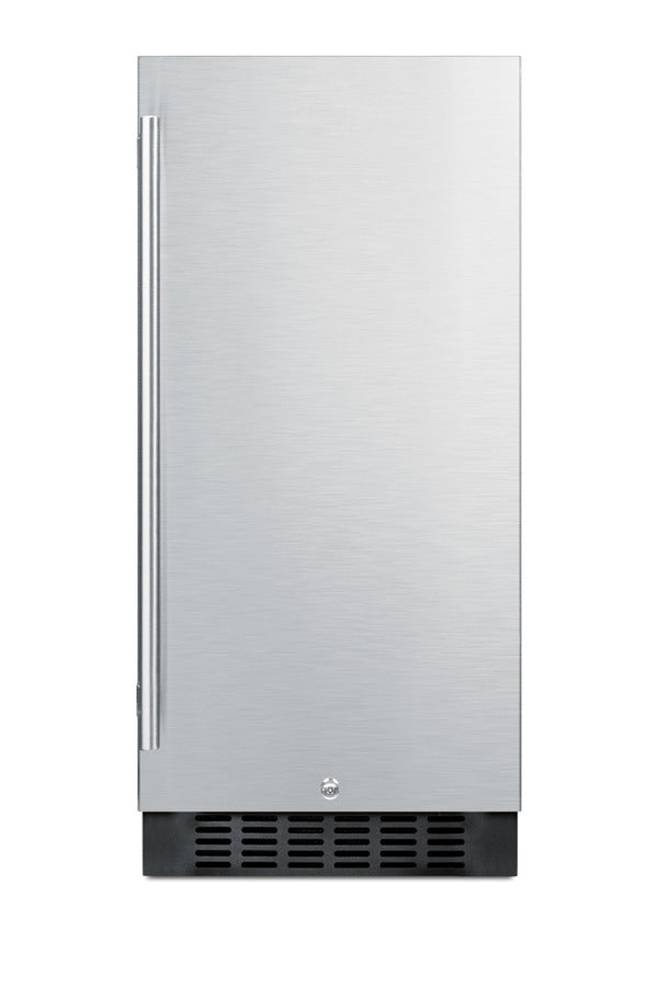 15" Wide Built-in Outdoor Residential Refrigerator in Stainless Steel with Lock and Digital Thermostat (Model SPR316OSCS
