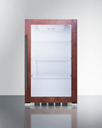 19" Wide Shallow Depth indoor/outdoor Beverage Center with Panel-ready Glass Door and White Interior (Model SPR489OSPNR)