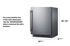 Accucold 18" deep 24" wide undercounter ADA height outdoor refrigerator, ADA (Model SPR618OSADA)