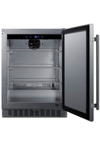 18" deep 24" wide undercounter ADA height outdoor refrigerator, ADA (Model SPR618OSADA) - Open