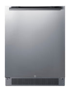 Accucold Outdoor all-refrigerator for built-in use, with lock, digital thermostat, black cabinet, and stainless steel door (Model SPR623OSCSS)