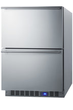 Outdoor drawer refrigerator in stainless steel, for built-in residential or commercial use