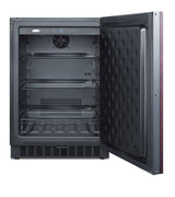 Outdoor all-refrigerator for built-in use, with digital thermostat, panel-ready door, and black cabinet (Model SPR627OSI