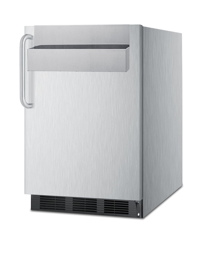 Accucold Outdoor commercial built-in all-refrigerator in stainless steel with speed rail (Model SPR7BOSSTSRLHD)