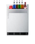 Accucold Outdoor commercial built-in all-refrigerator in stainless steel with speed rail (Model SPR7BOSSTSRLHD)